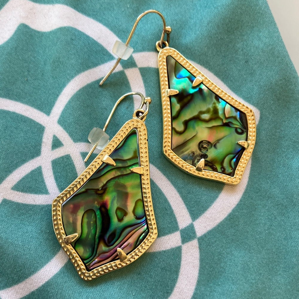 Kendra Scott Alex Gold and Abalone Drop Earrings